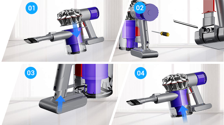 How to Install the Dyson replacement battery?